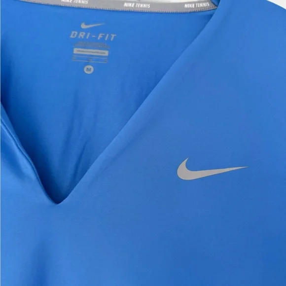 Nike Tennis Blue V-Neck Top - Picture 2 of 3